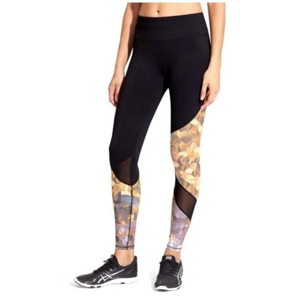 Athleta Asym Mesh Sonar Tight Leggings sz XS NWOT - Picture 2 of 10